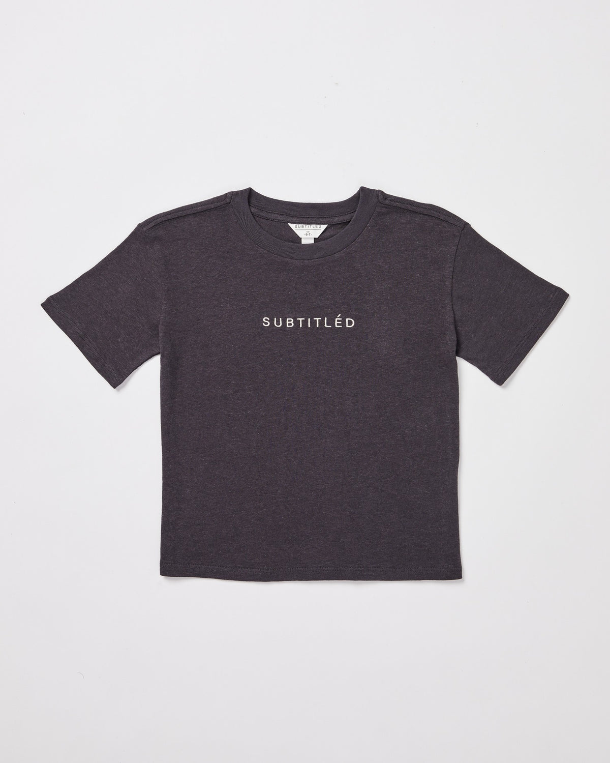 State Linen Oversized Tee Charcoal GREY