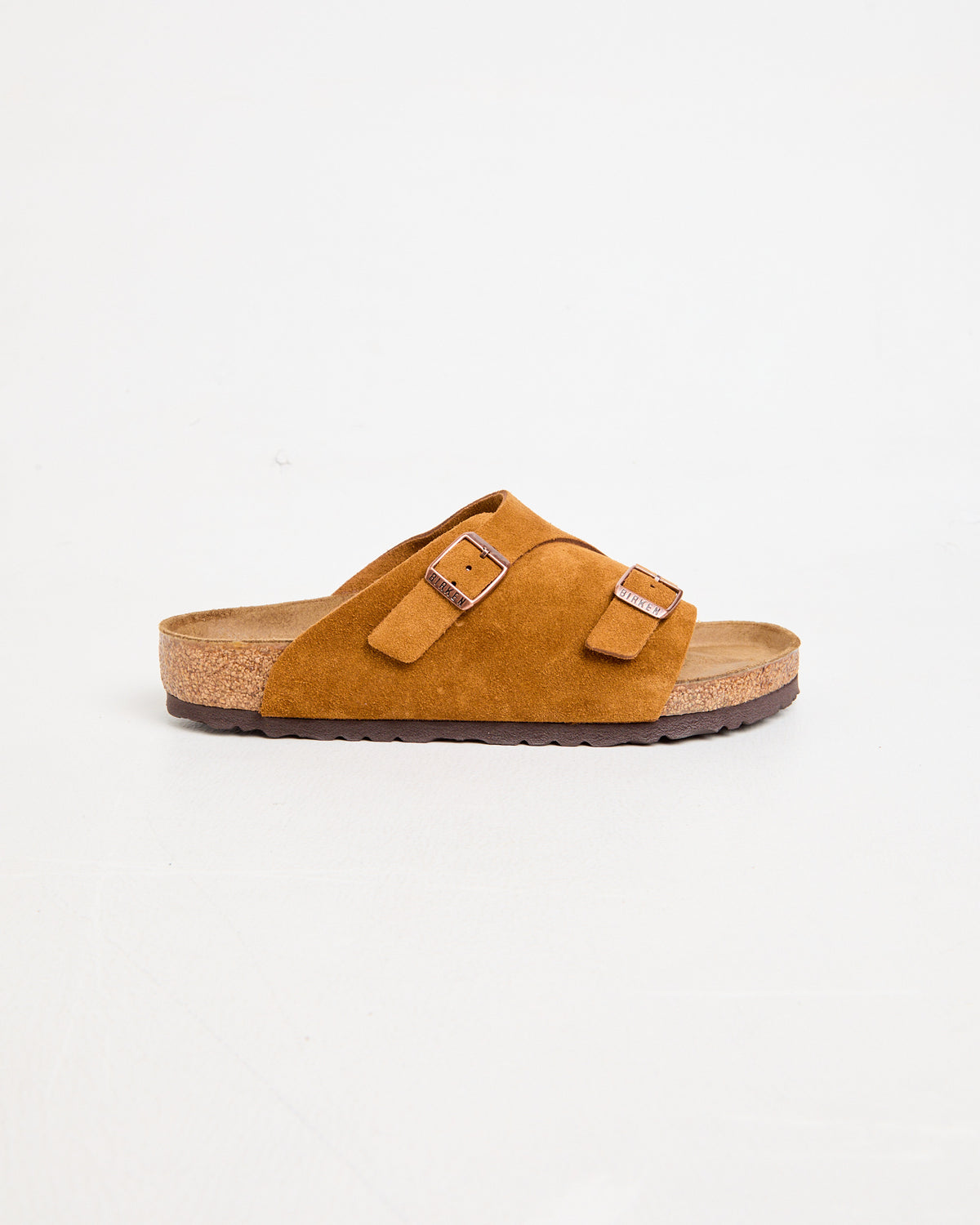 Zurich Regular Leather Suede Sandals in Mink MINK