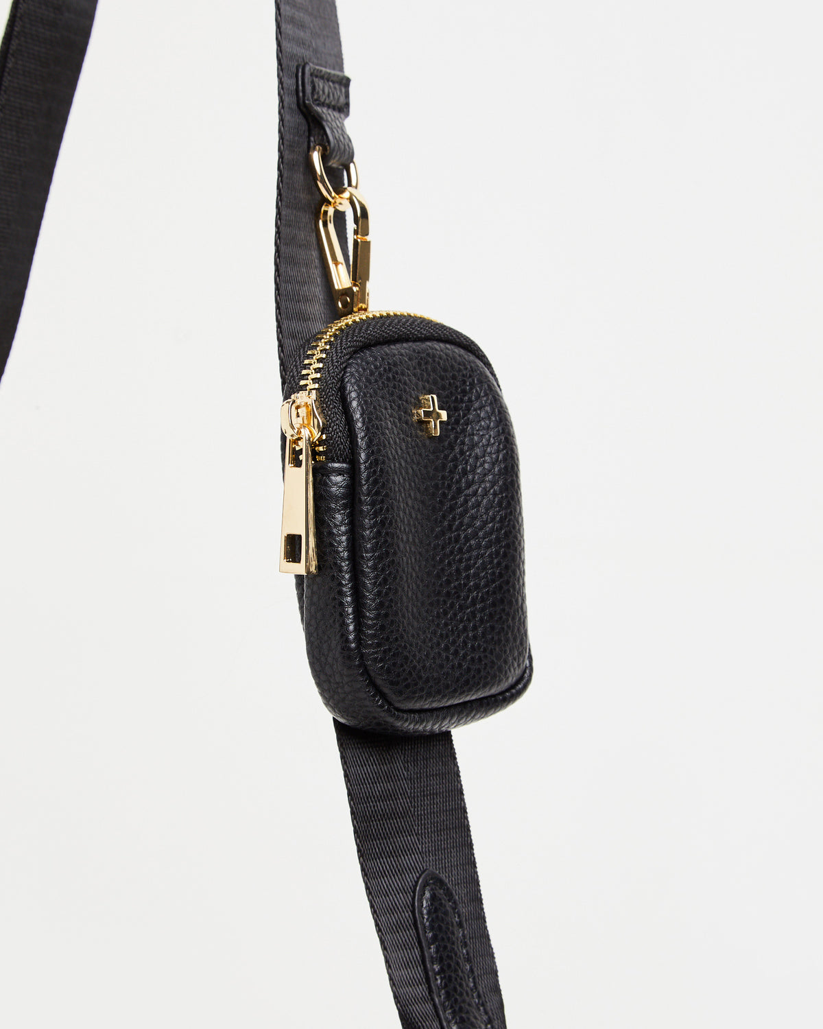 Marmont Double Pouch Cross Body Bag in Black BLACK PEBBLE/GOLD