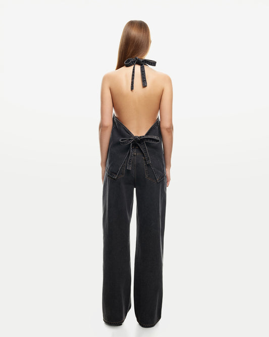 Hills Halter Top CHARCOAL