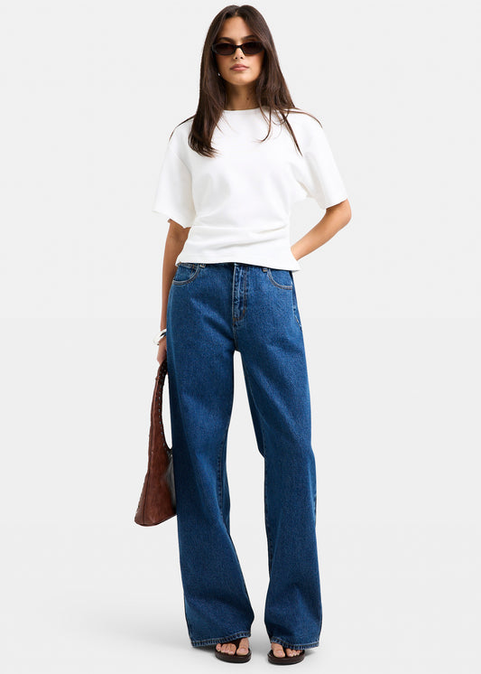 95 Mid Baggy Denim Jeans Bella MID BLUE