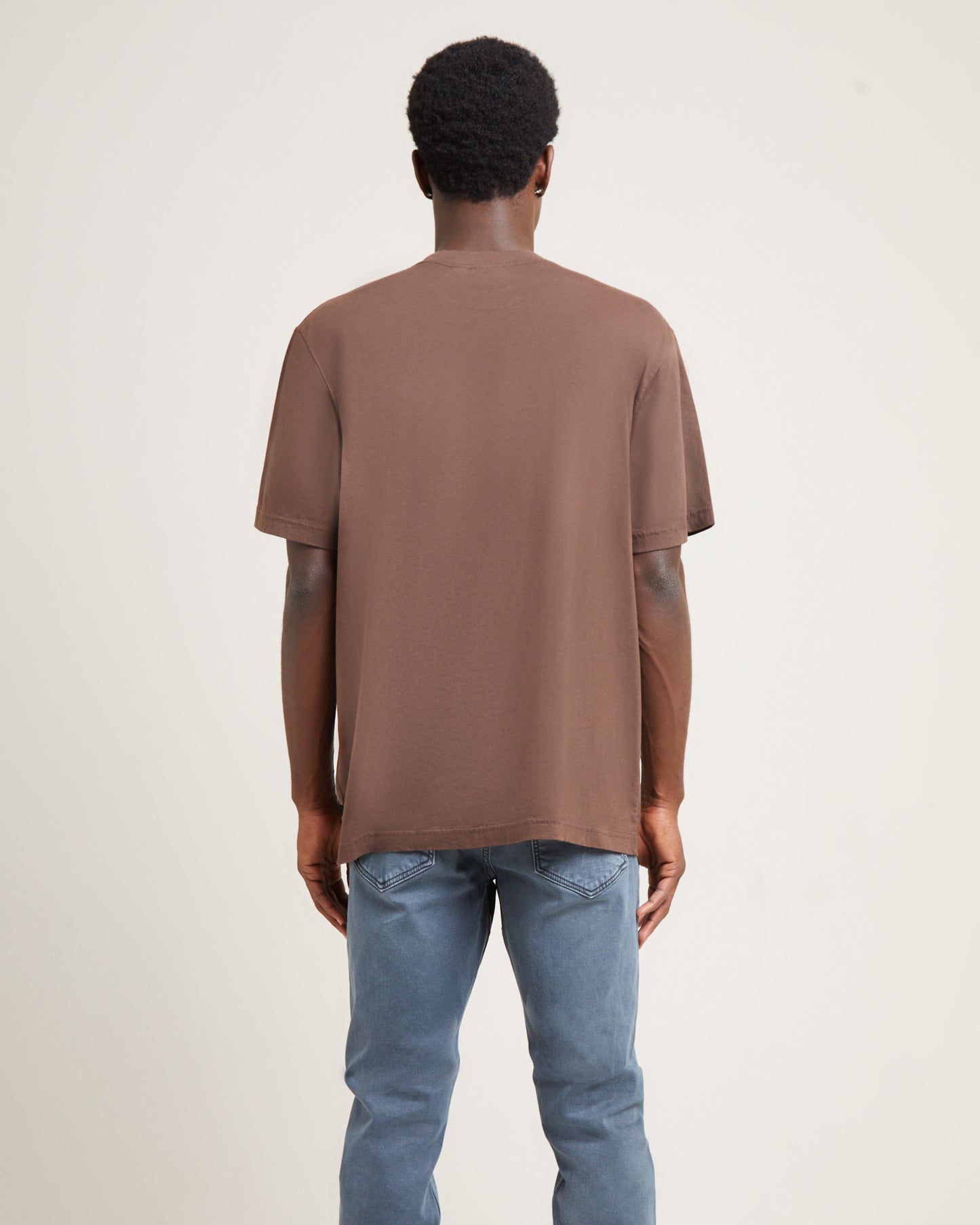 Space Recycled Retro Fit Short Sleeve T-Shirt Coffee