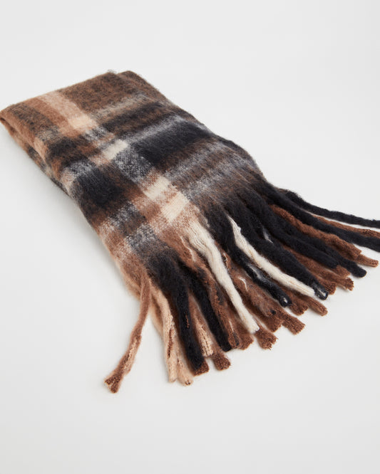 Checked Out Scarf BROWN