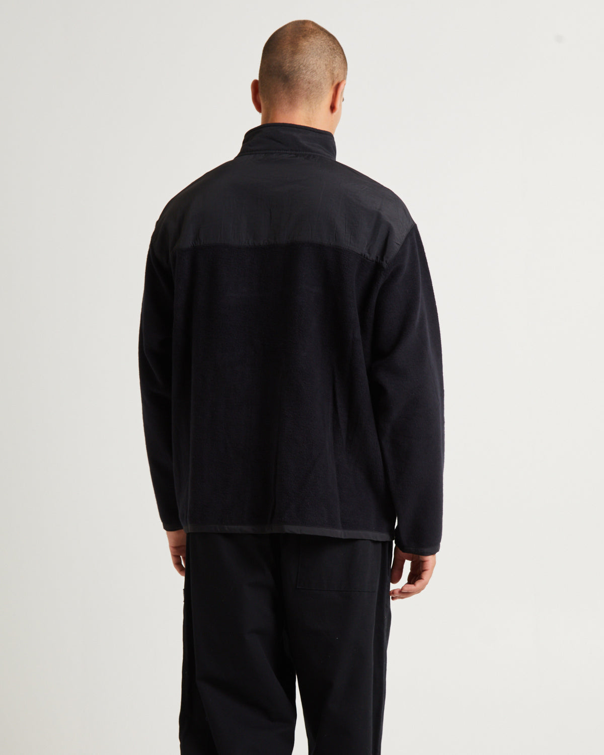 Message Recycled Fleece Pullover Black BLACK