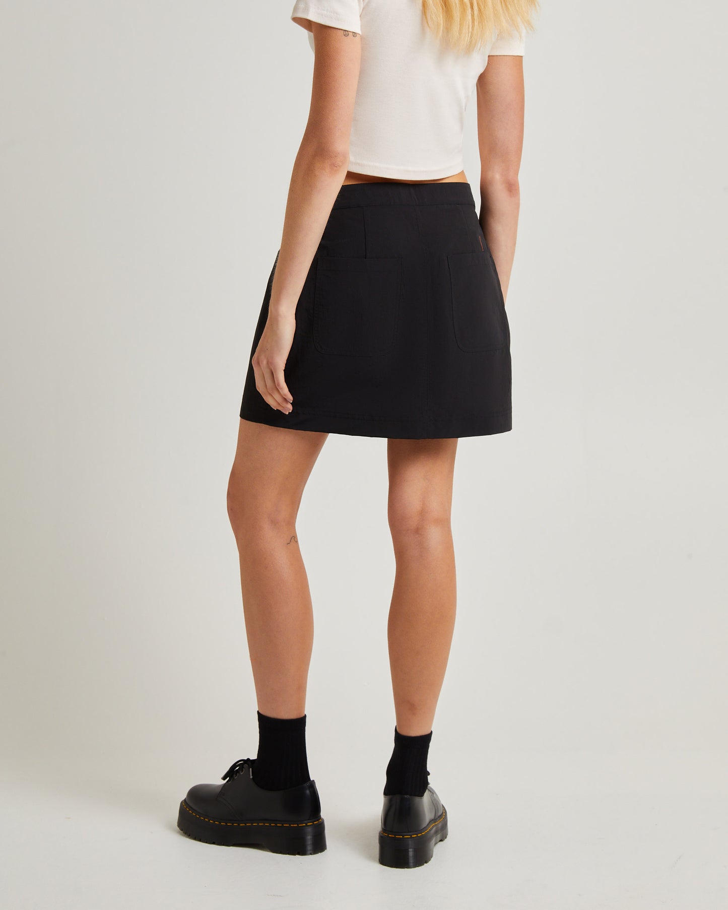 Graffiti Mini Wrap Skirt Black