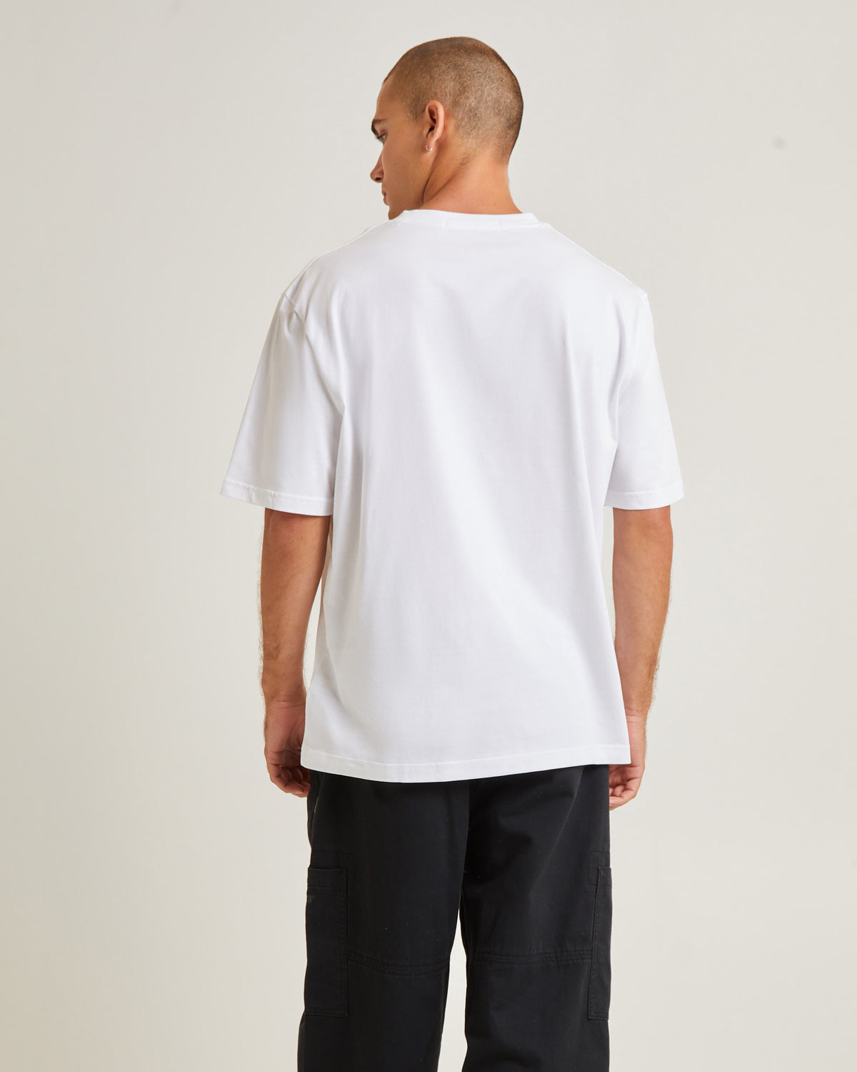 Vertical Institutional Short Sleeve T-Shirt BRIGHT WHITE