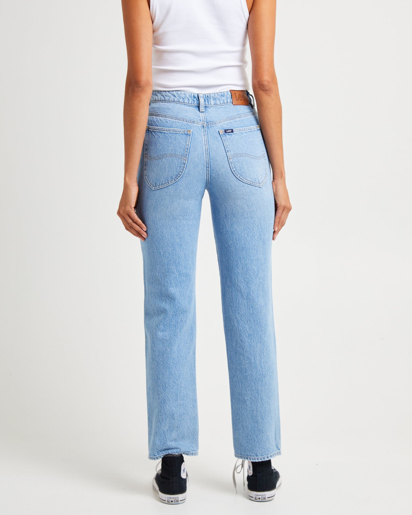 Mid Slim Straight Denim Jeans Lafayette Blue