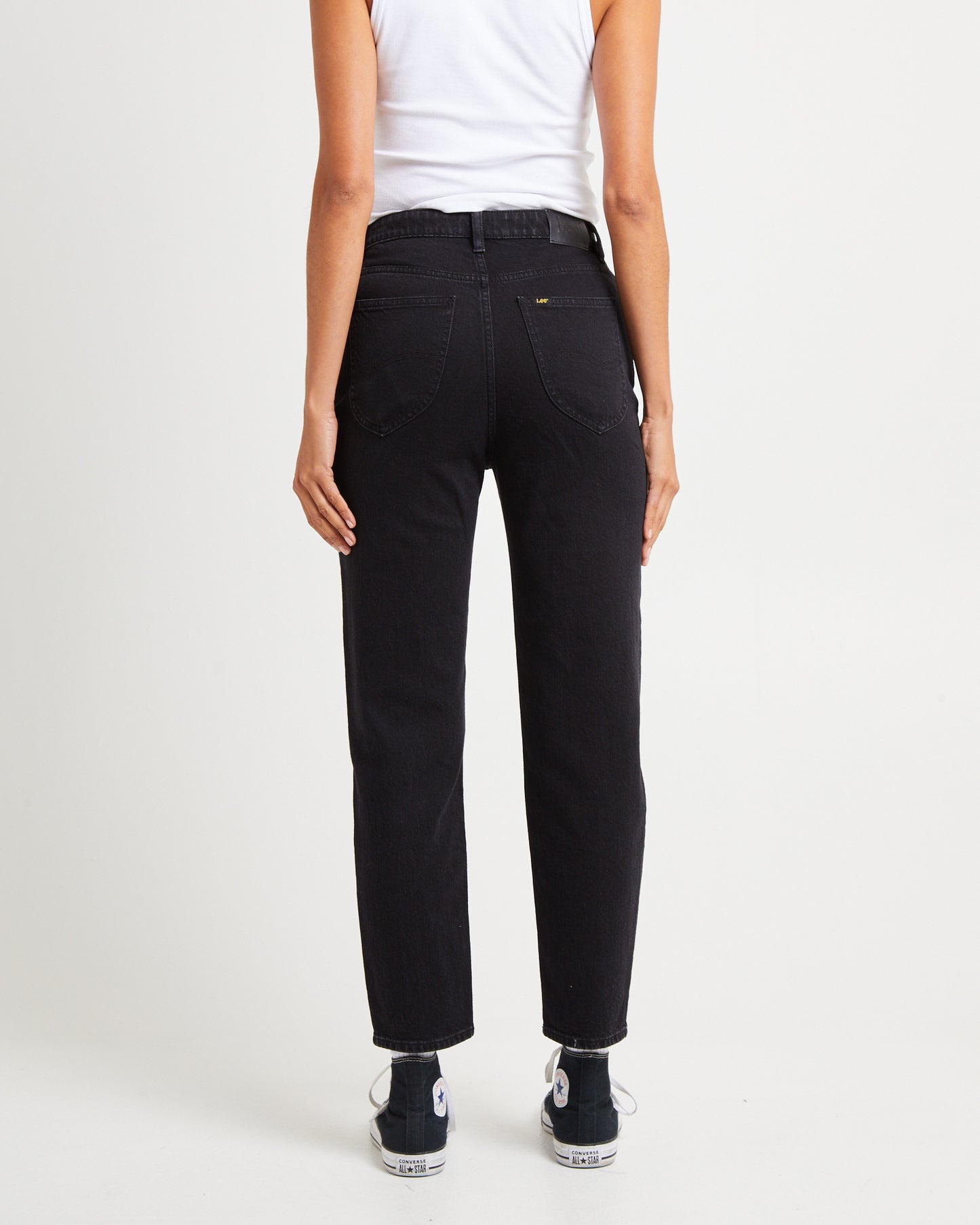 High Mom Jeans Homme Black