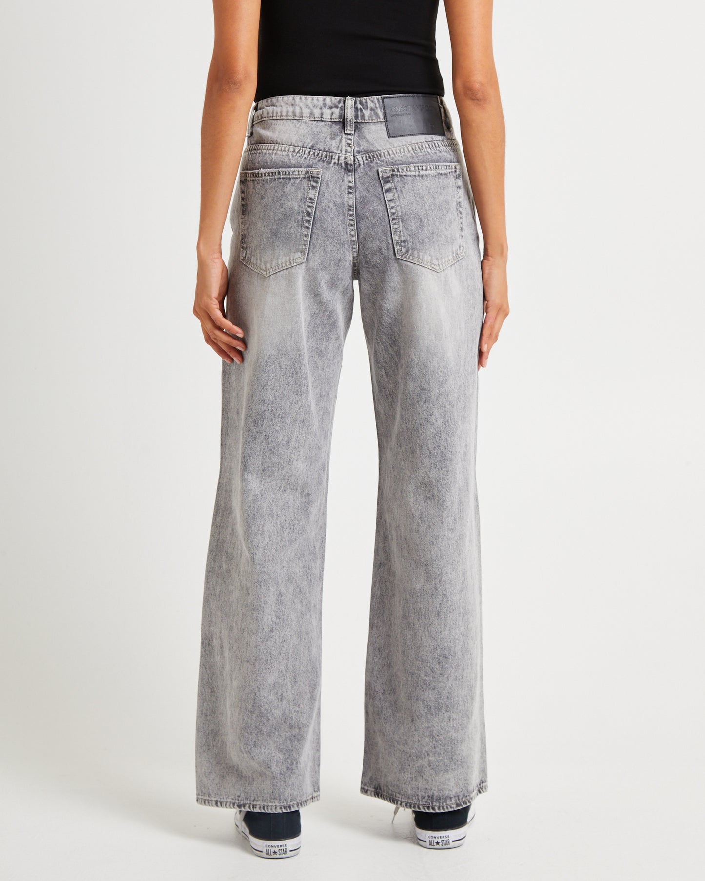 Smoke Jackson Mid Waist Wide Denim Jeans