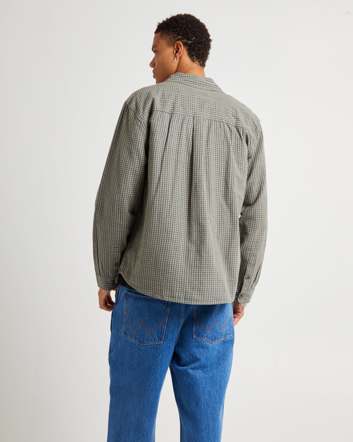 Parallels Long Sleeve Shirt Green Check GREEN CHECK