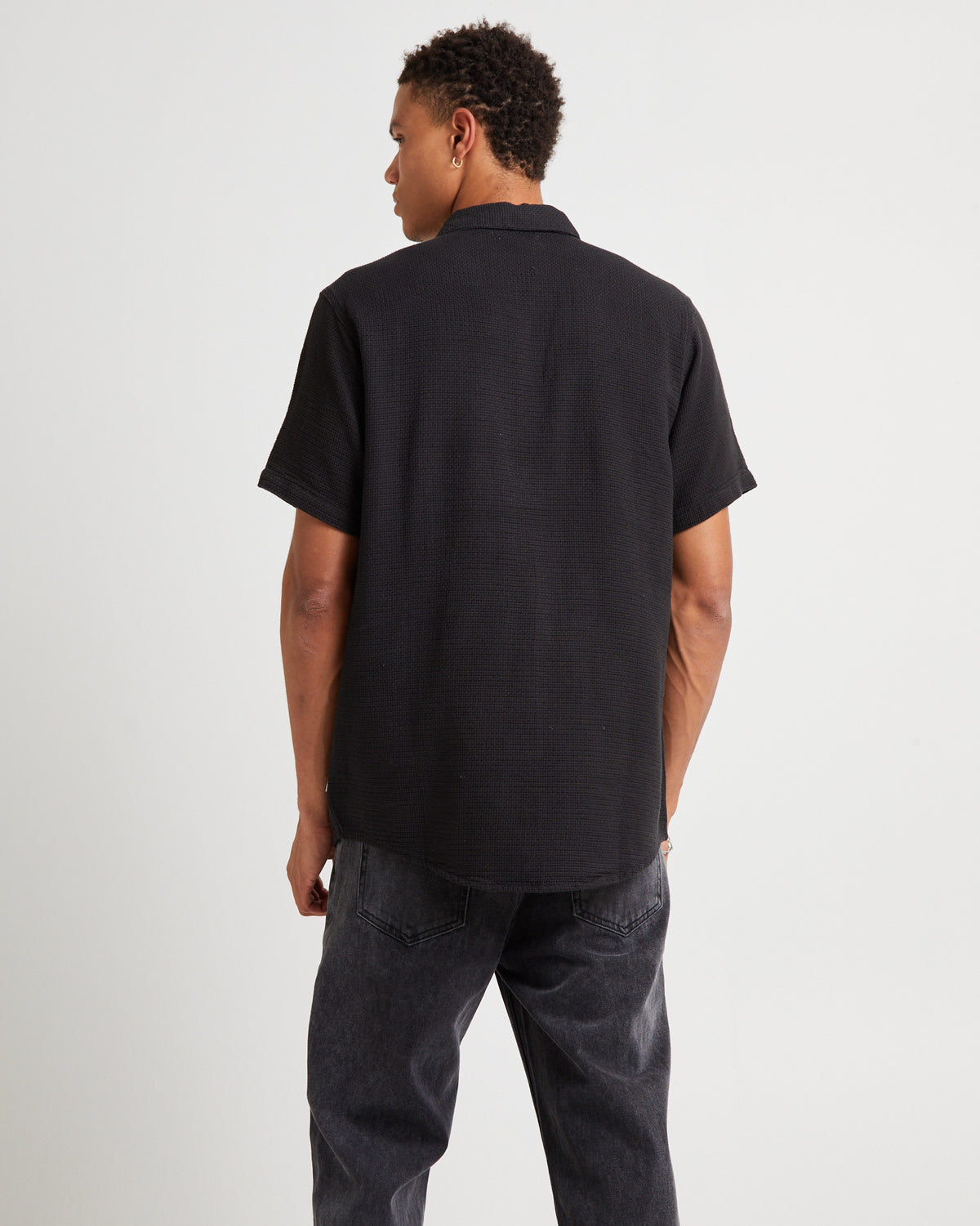 Bon Weave Shirt Washed Black