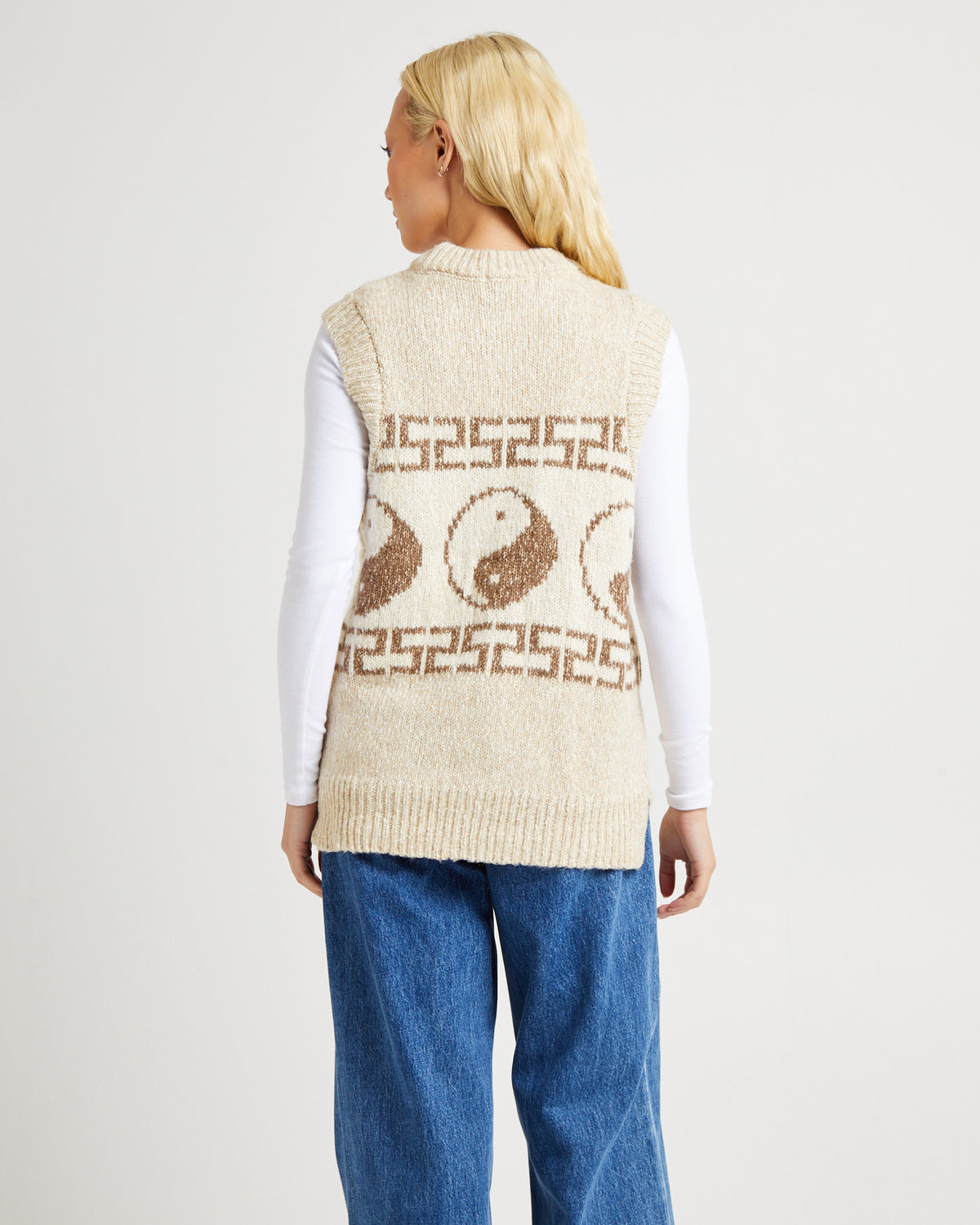 Yin & Yang Slouch Knot Vest Coco Sands YANG SLOUCH KNIT VEST COCO SANDS