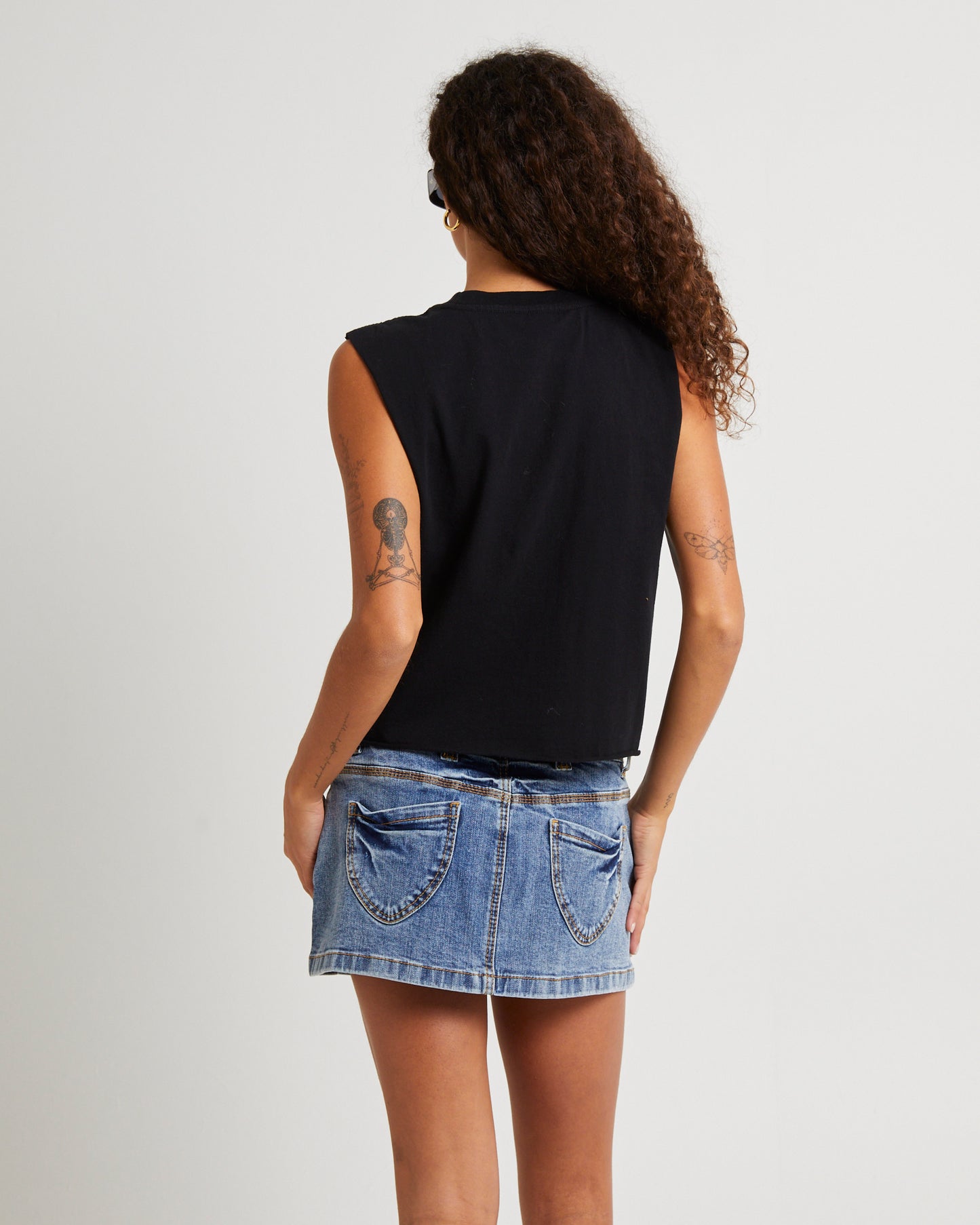 Denim Applique Tank Top