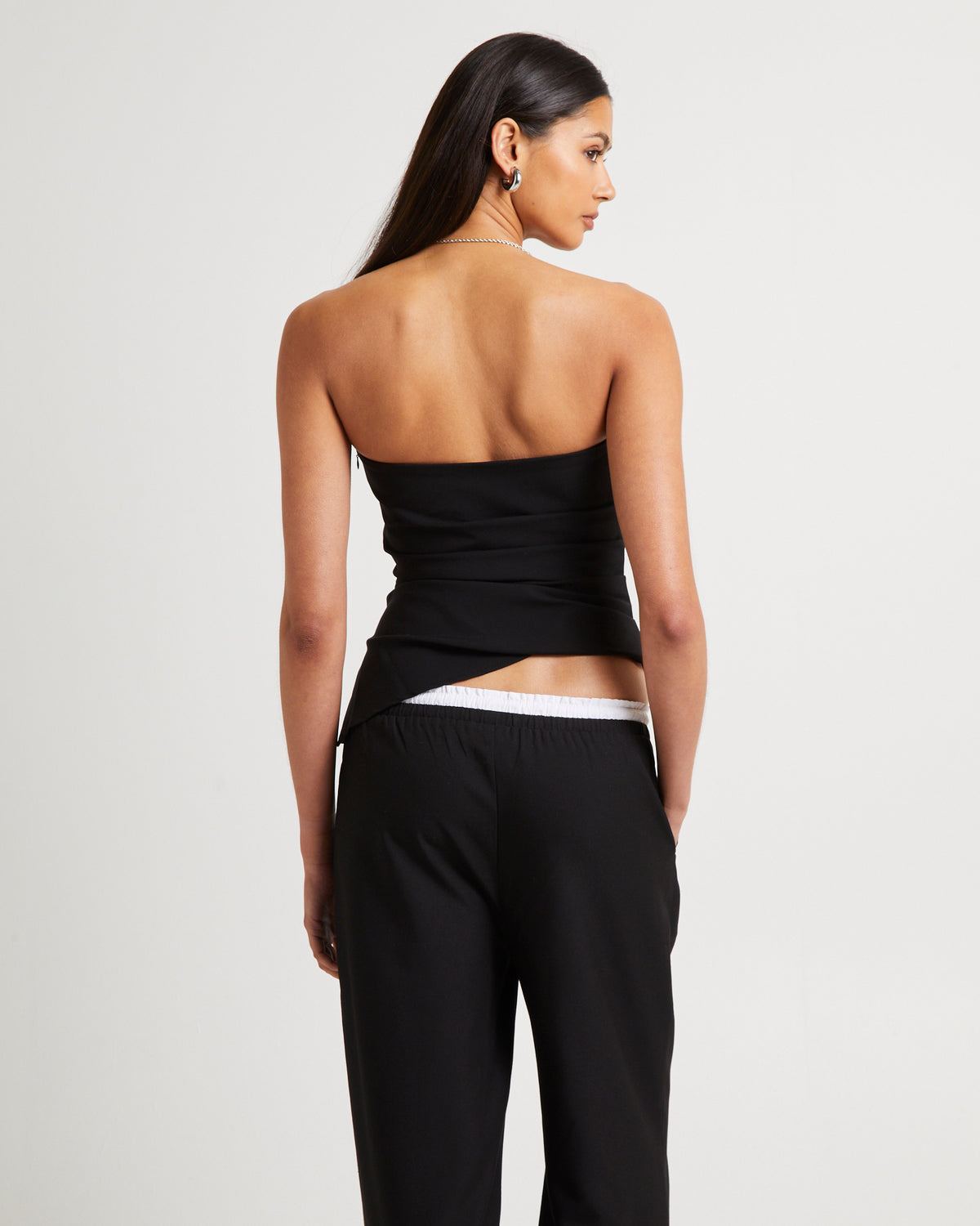Luna Strapless Corset Top BLACK