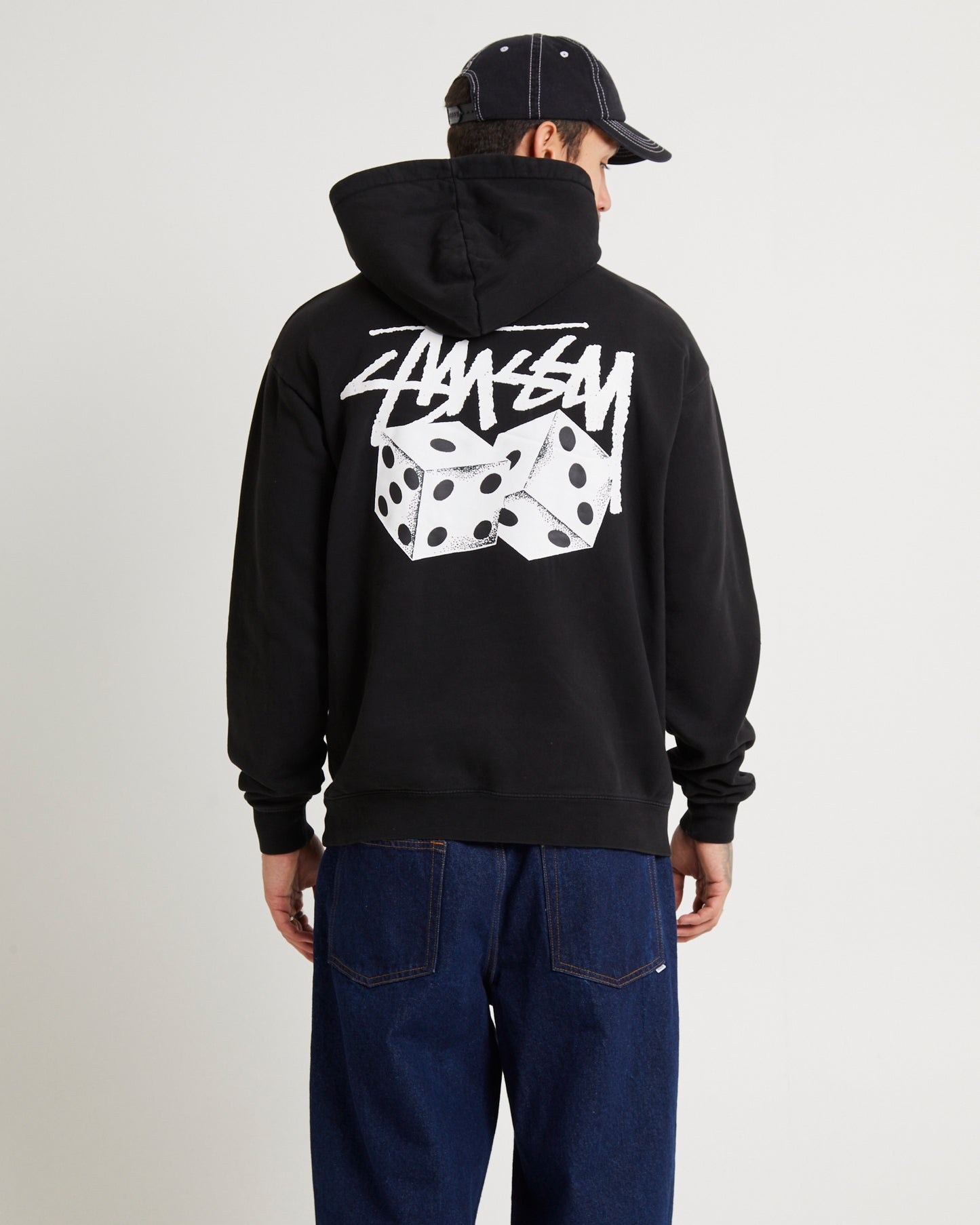 Pair Of Dice Fleece Hoodie Washed White