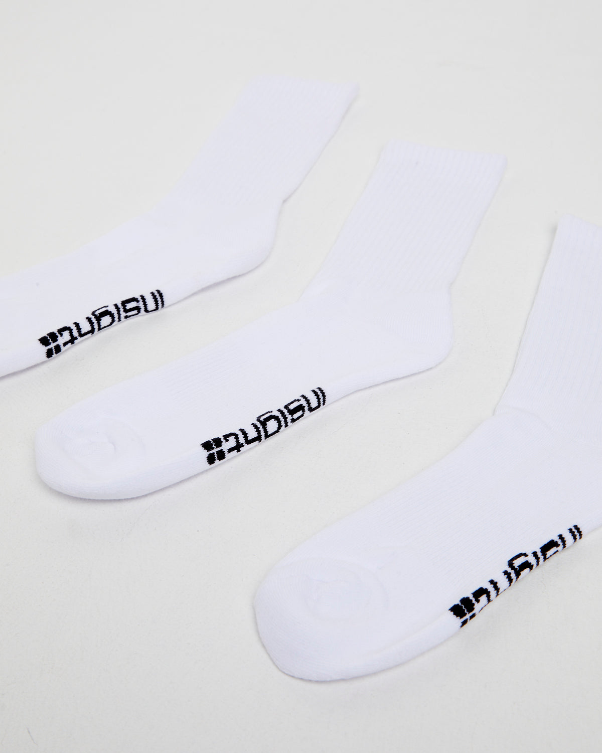 3 Pack Crew Socks WHT