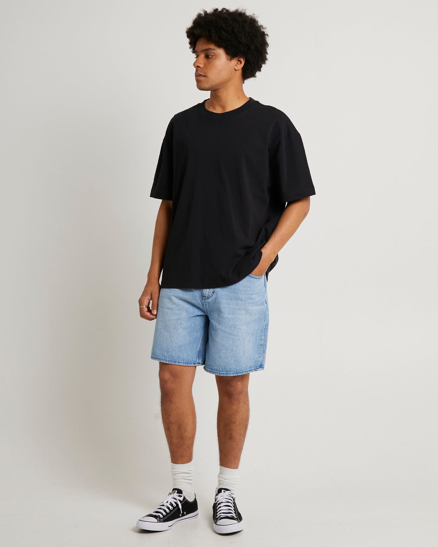 L-Four Baggy Denim Shorts