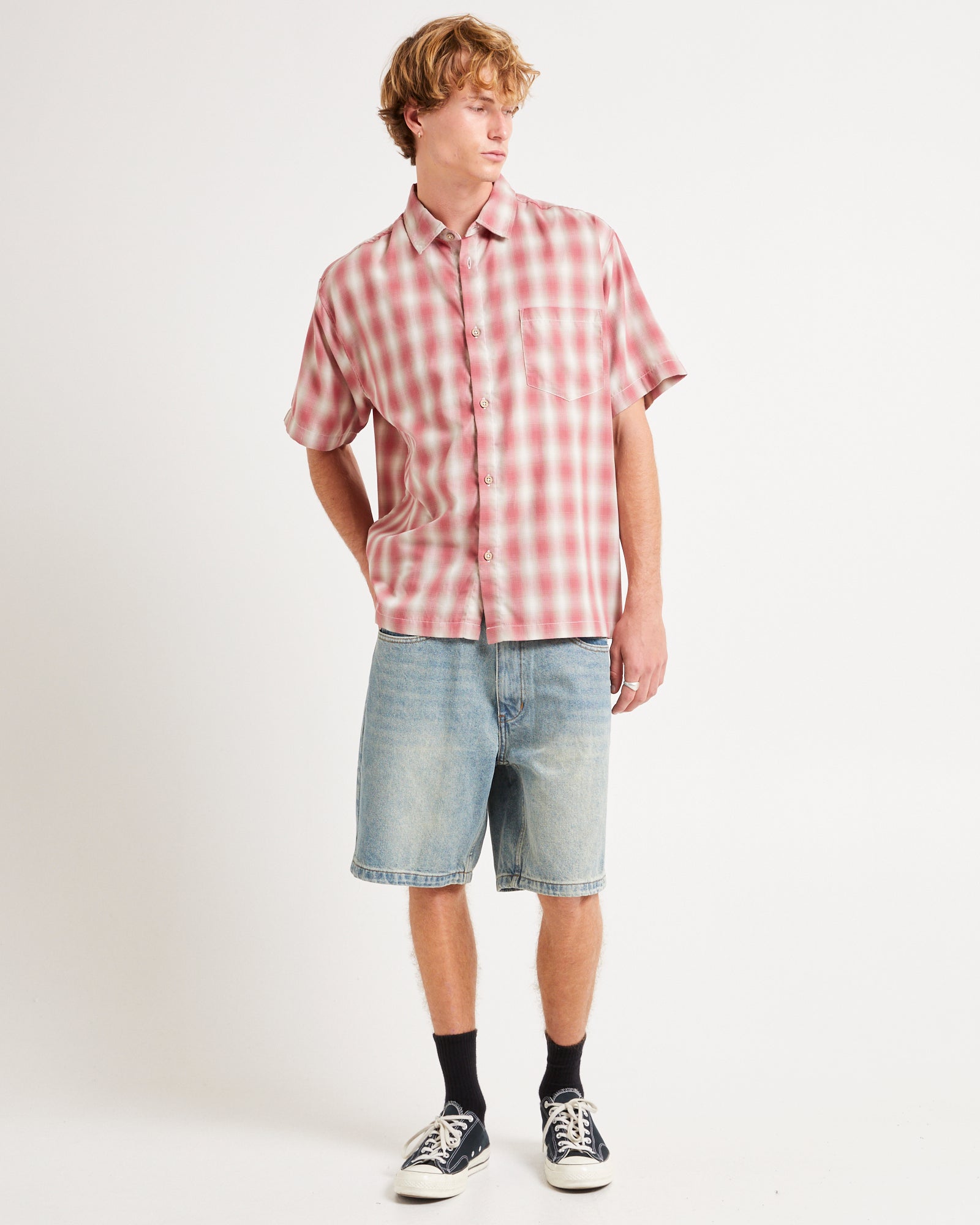 Dazed Ombre Check Short Sleeve Shirt – General Pants Co.
