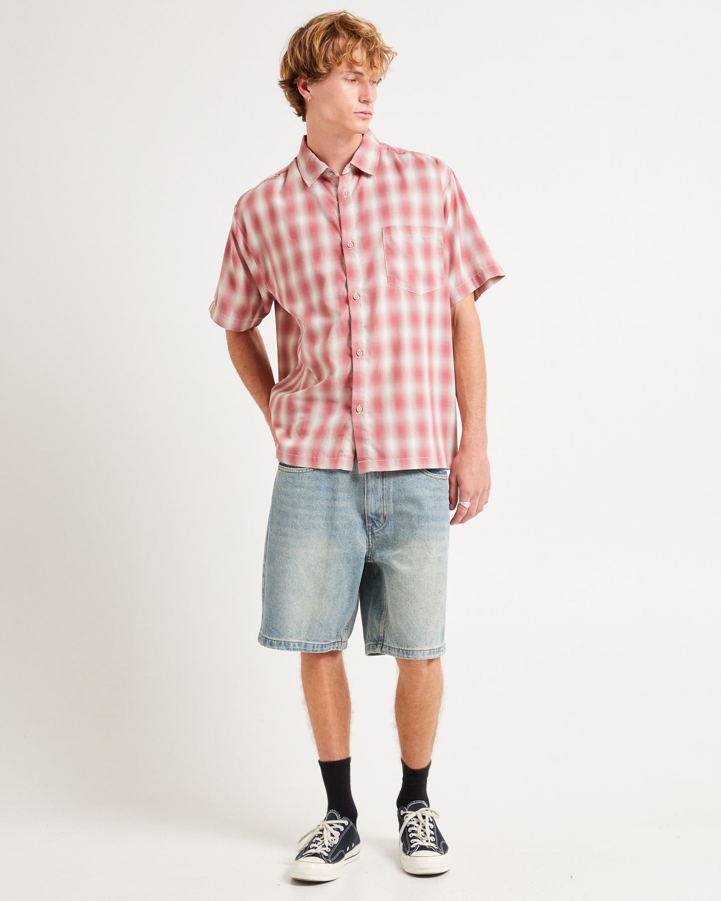 Dazed Ombre Check Short Sleeve Shirt