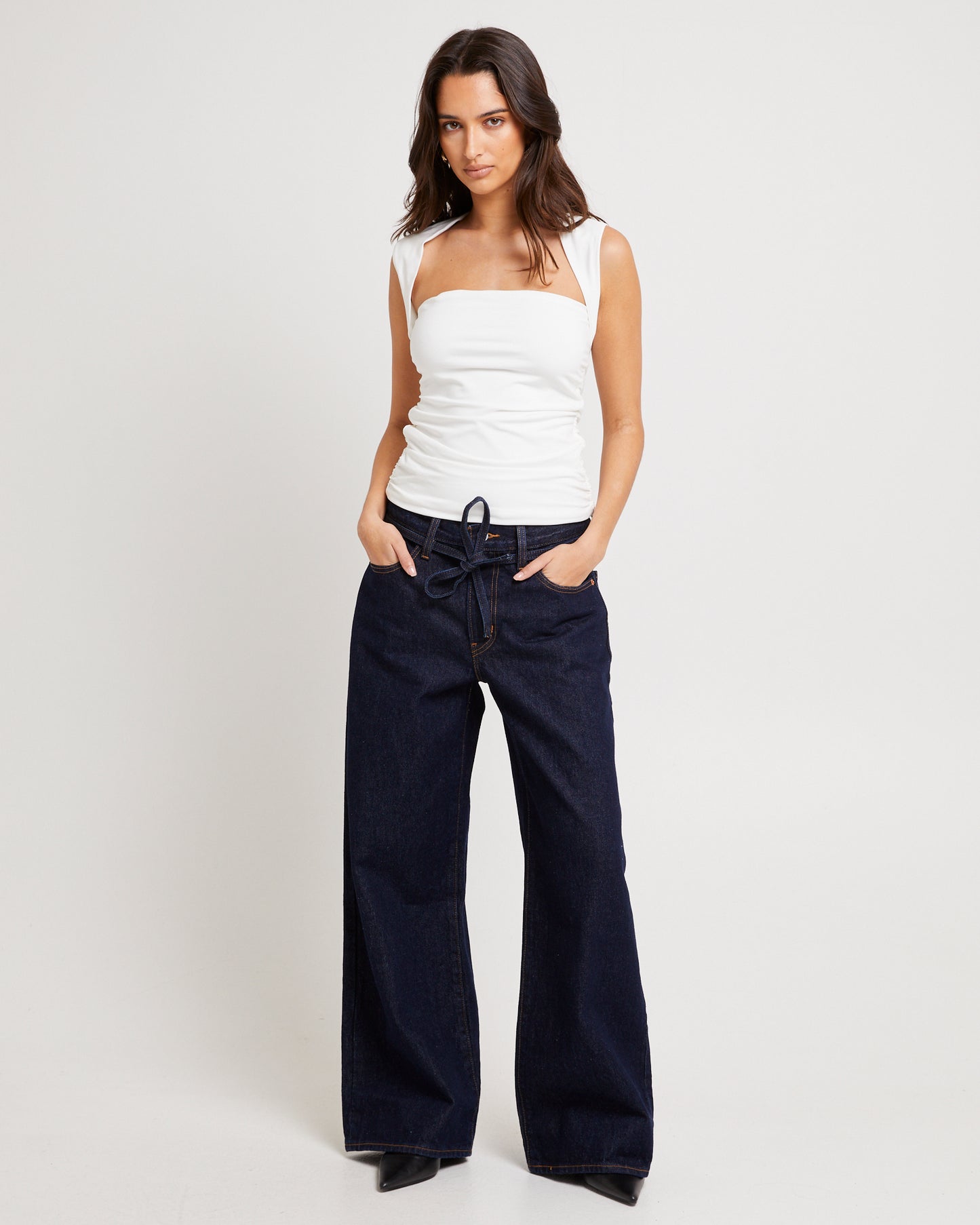 Lila Sweatheart Neck Top