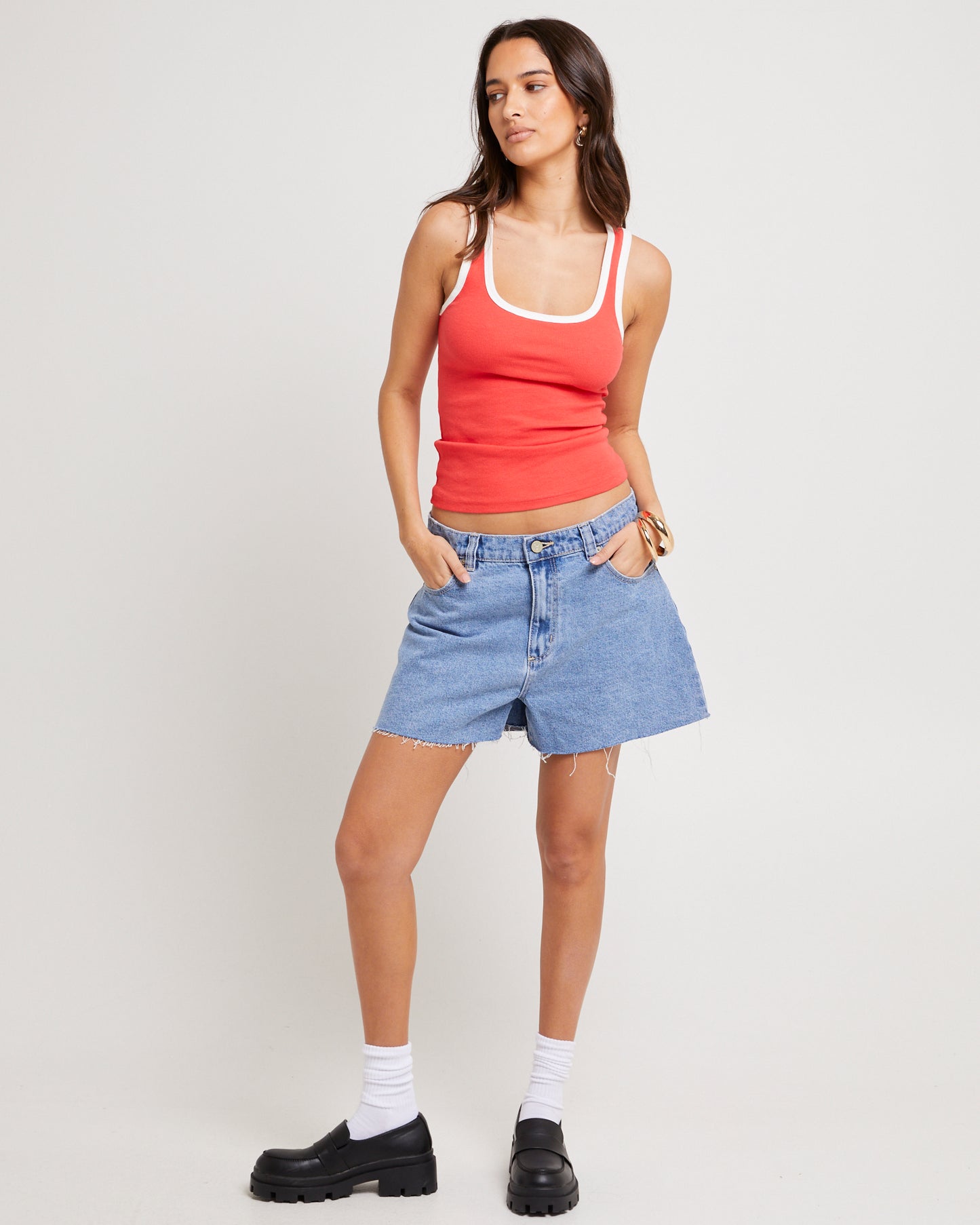 95 Mid Baggy Denim Shorts Ema