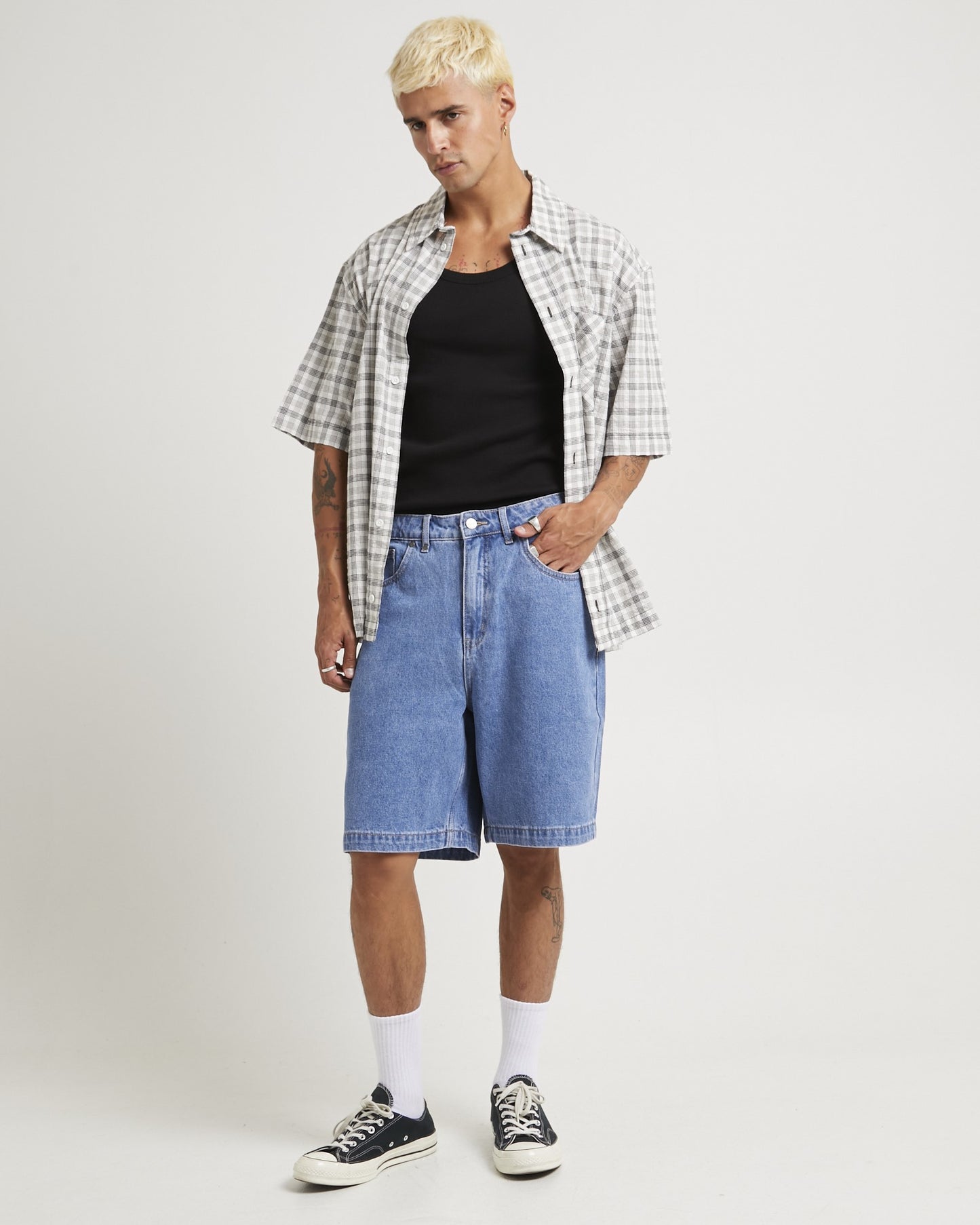 Lil C Denim Baggy Shorts 22"