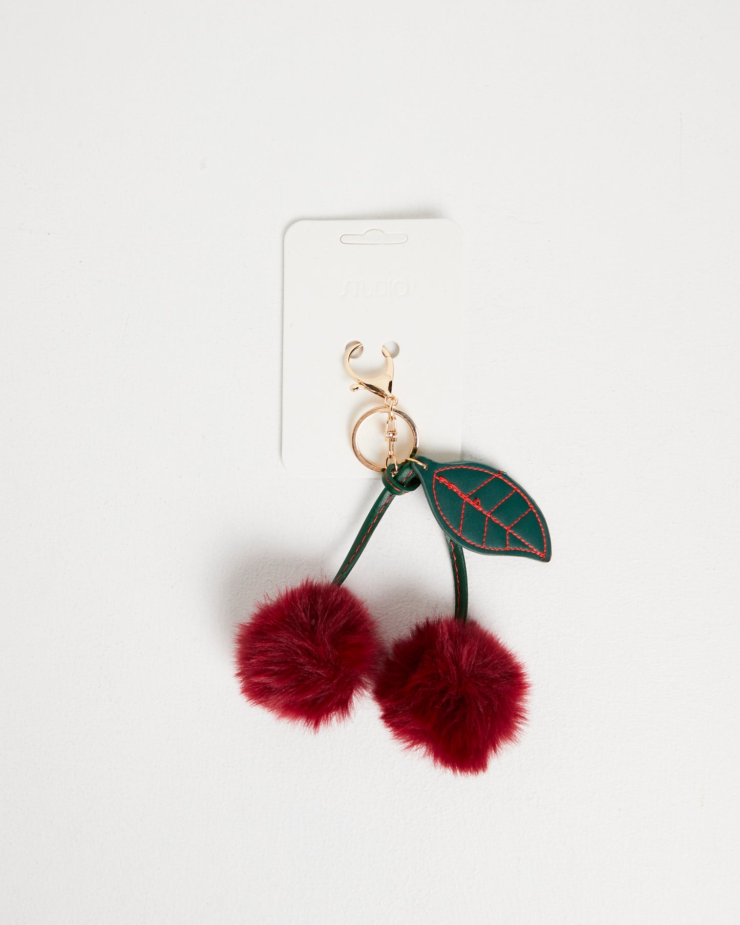 Fluffy Cherry Keyring