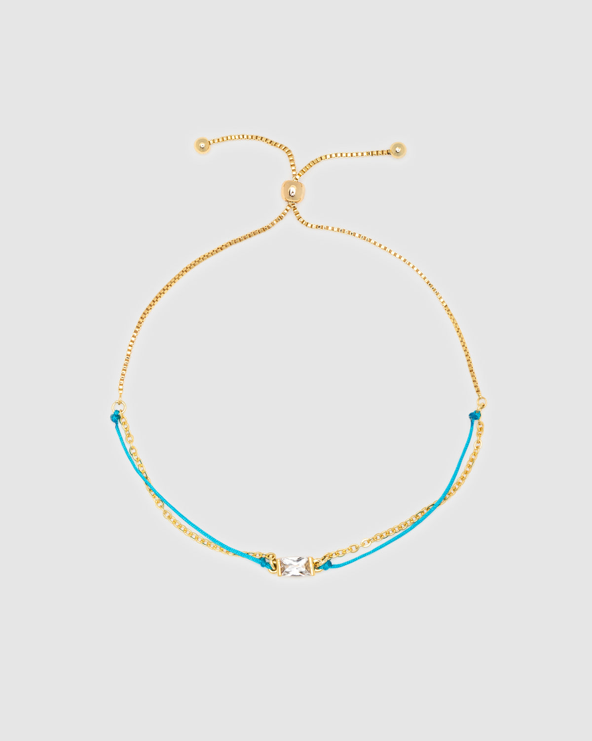 Dainty String & Chain Slider Bracelet