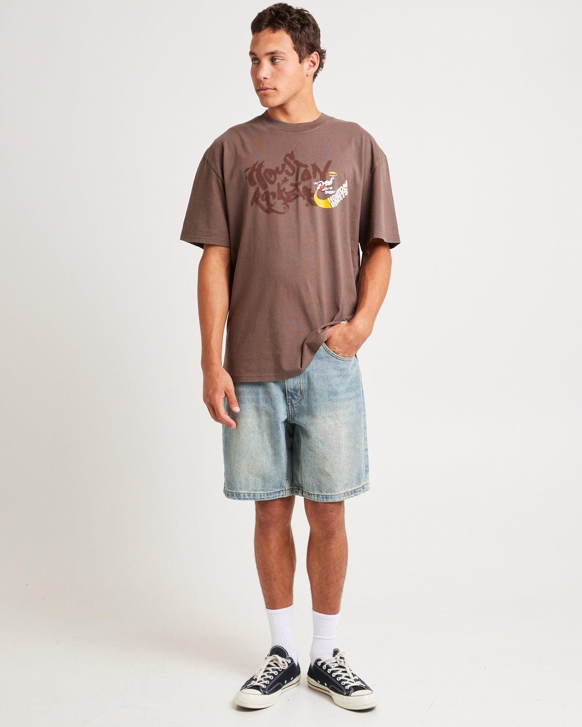 Houston Rockets Utopia Tag T-Shirt RUM RAISIN