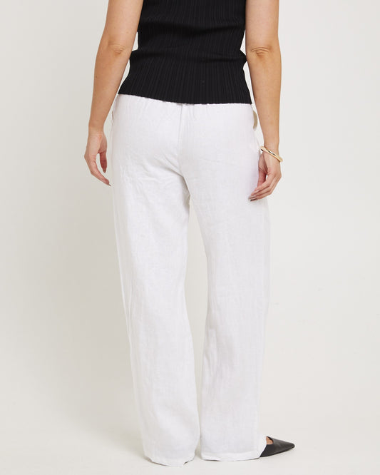 Jemimah Linen Trousers WHITE