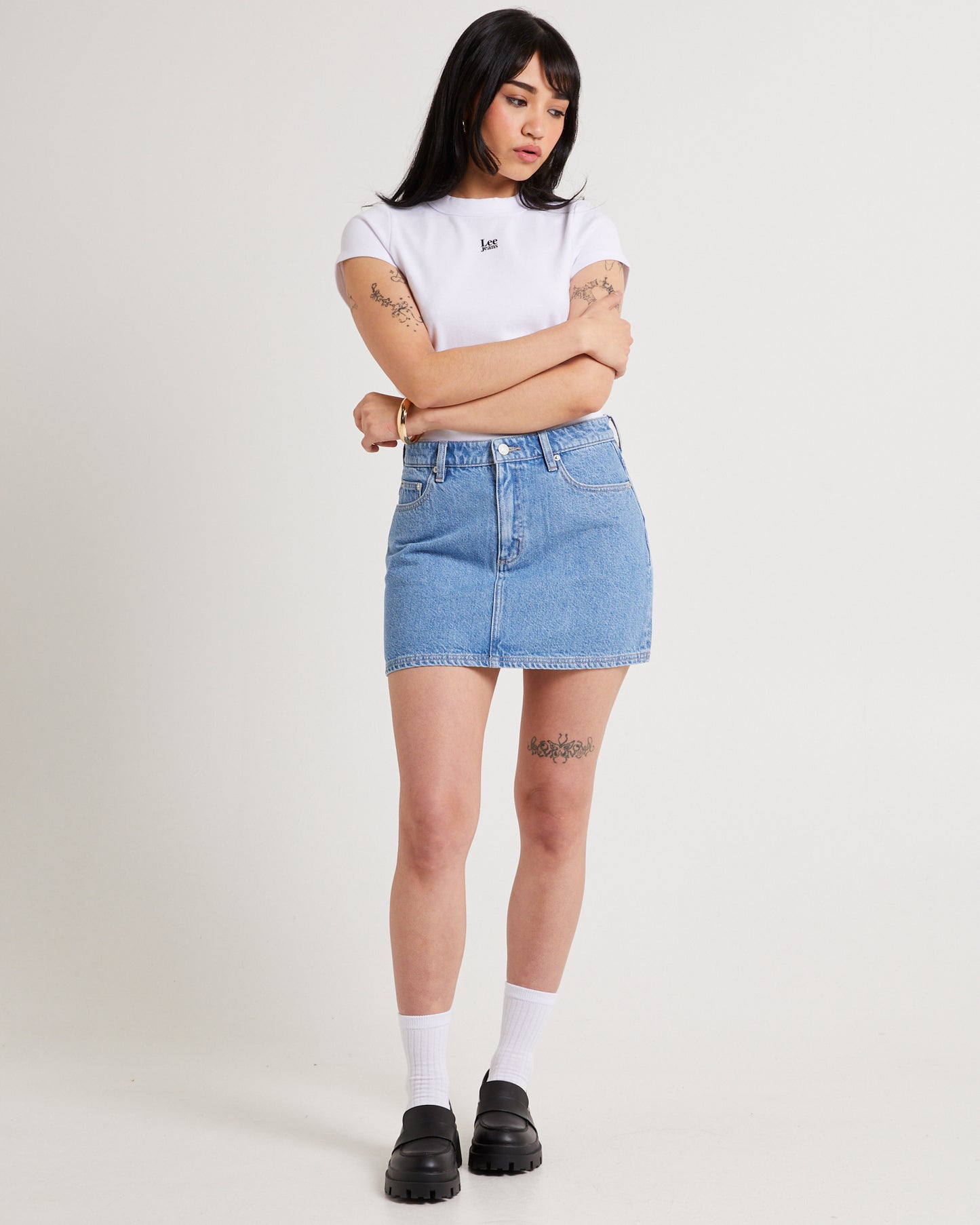 Relaxed Denim Mini Skirt