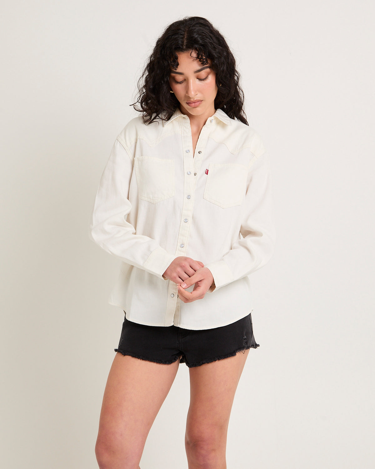 Teodora Western Denim Shirt ECRU CREW