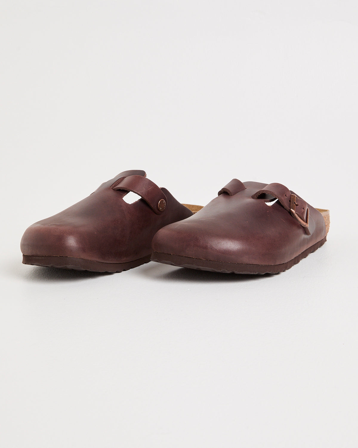 Boston Natural Leather Oiled Clog Habana