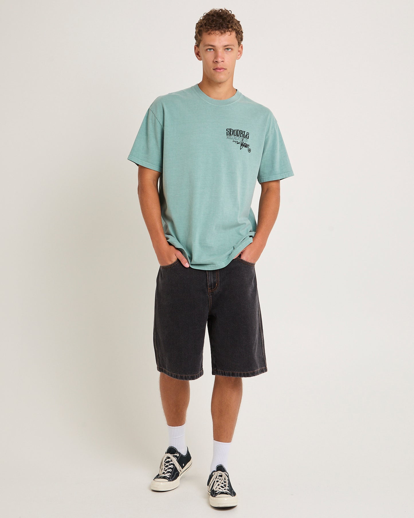 Emb Denim Standard Shorts