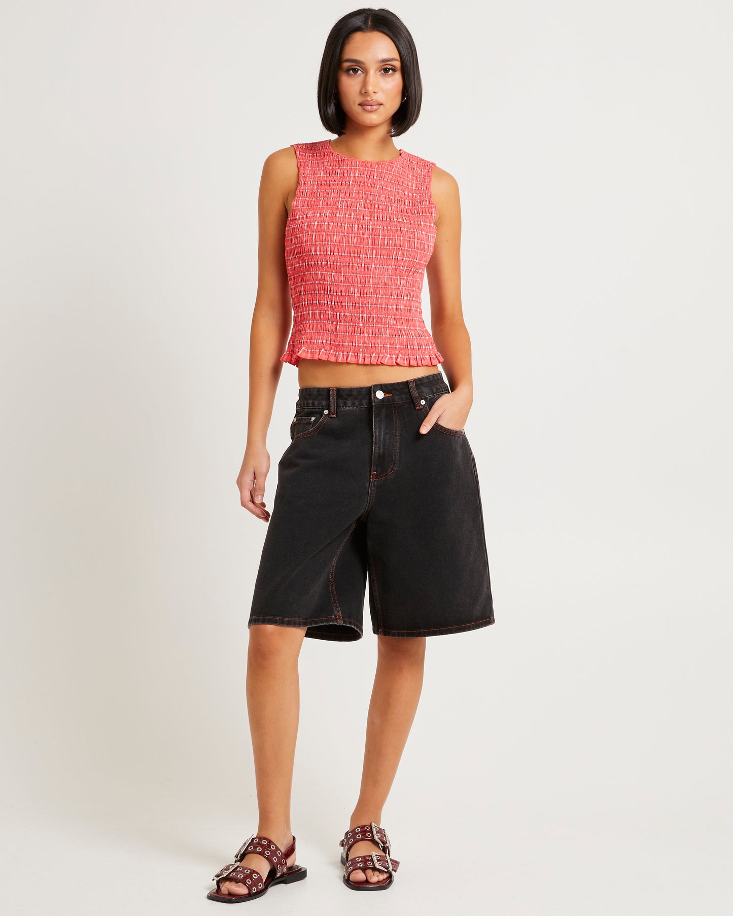 Kourtney Longline Denim Jorts