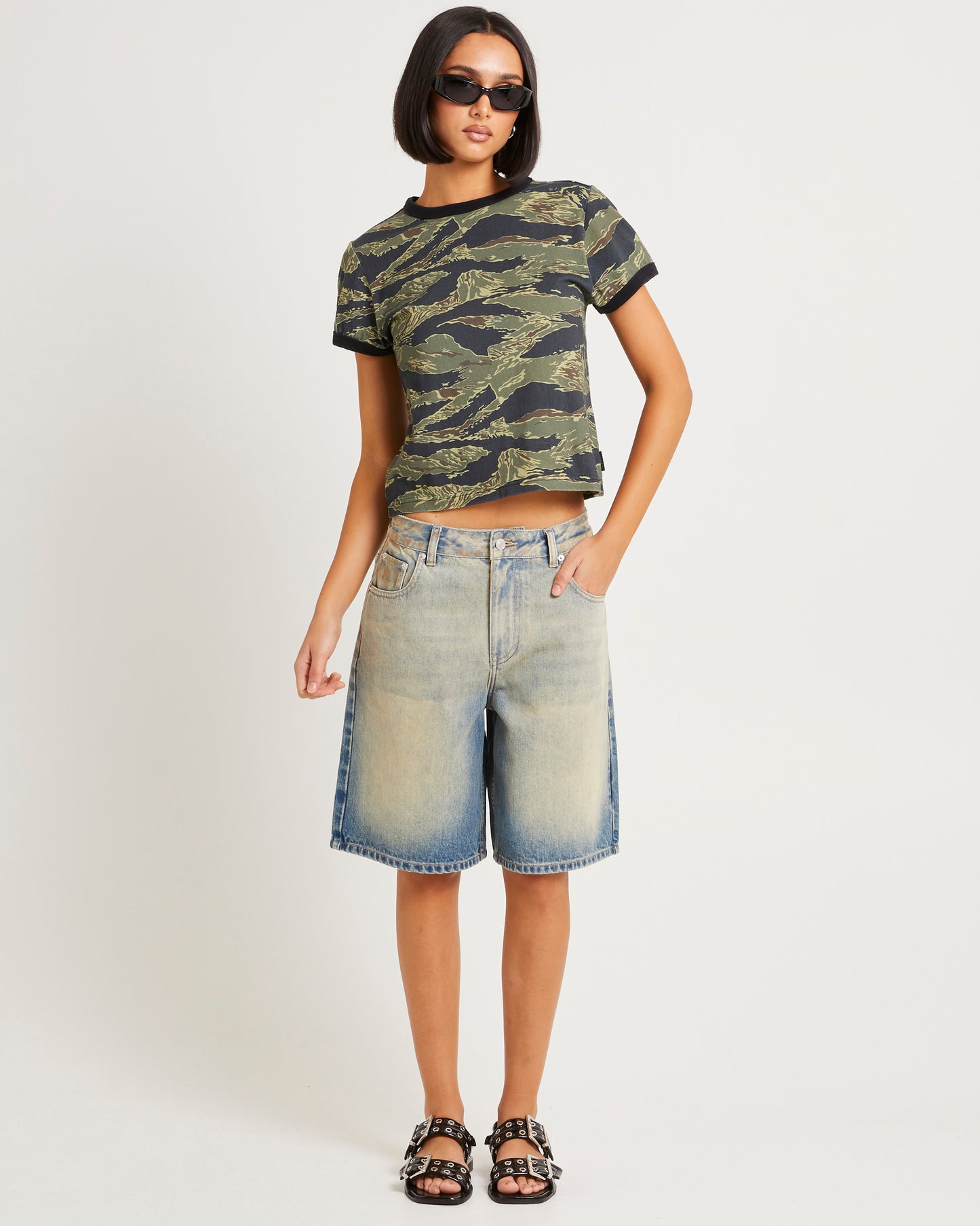 Kourtney Longline Denim Jorts