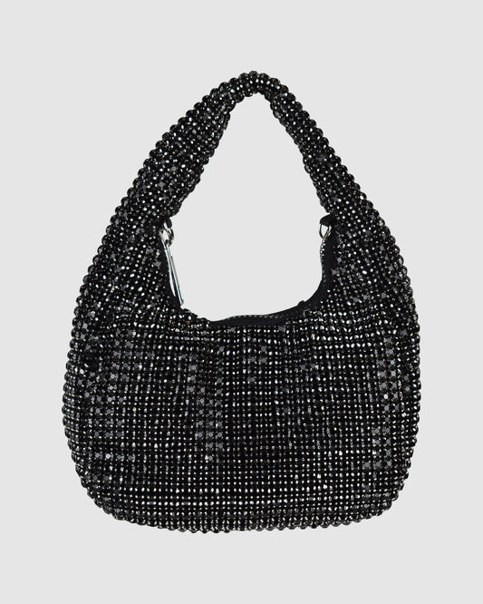 Precious Shoulder Bag BLACK DIAMANTE/SILVER