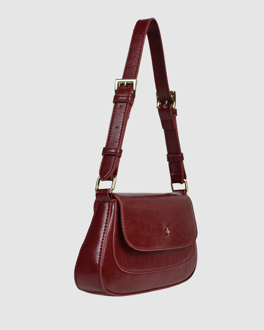 Nikki Shoulder Bag CHERRY CRINKLE/GOLD