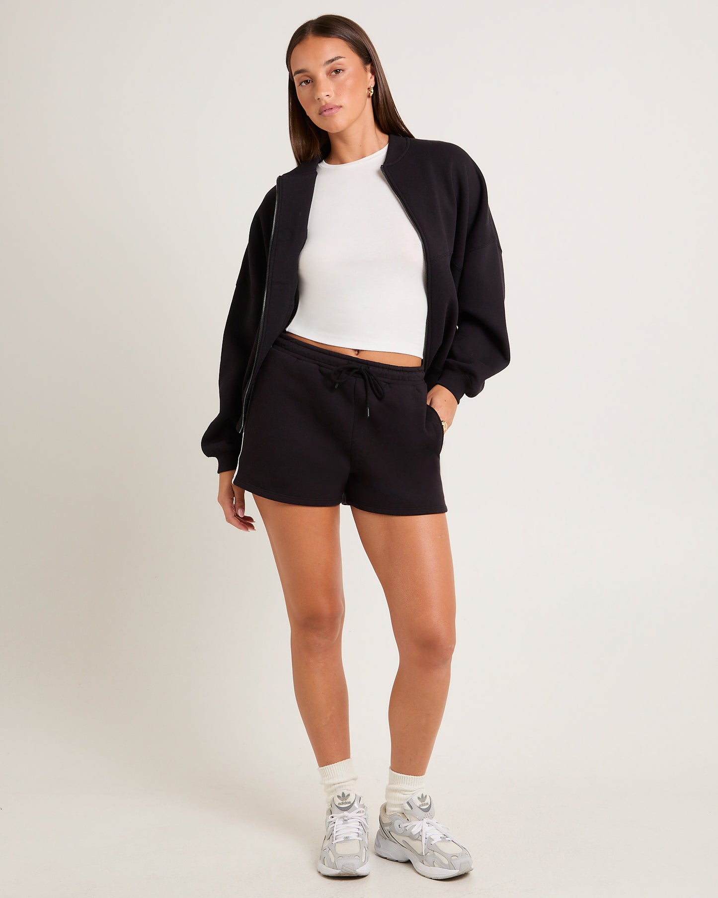 Subtitled Fleece Shorts