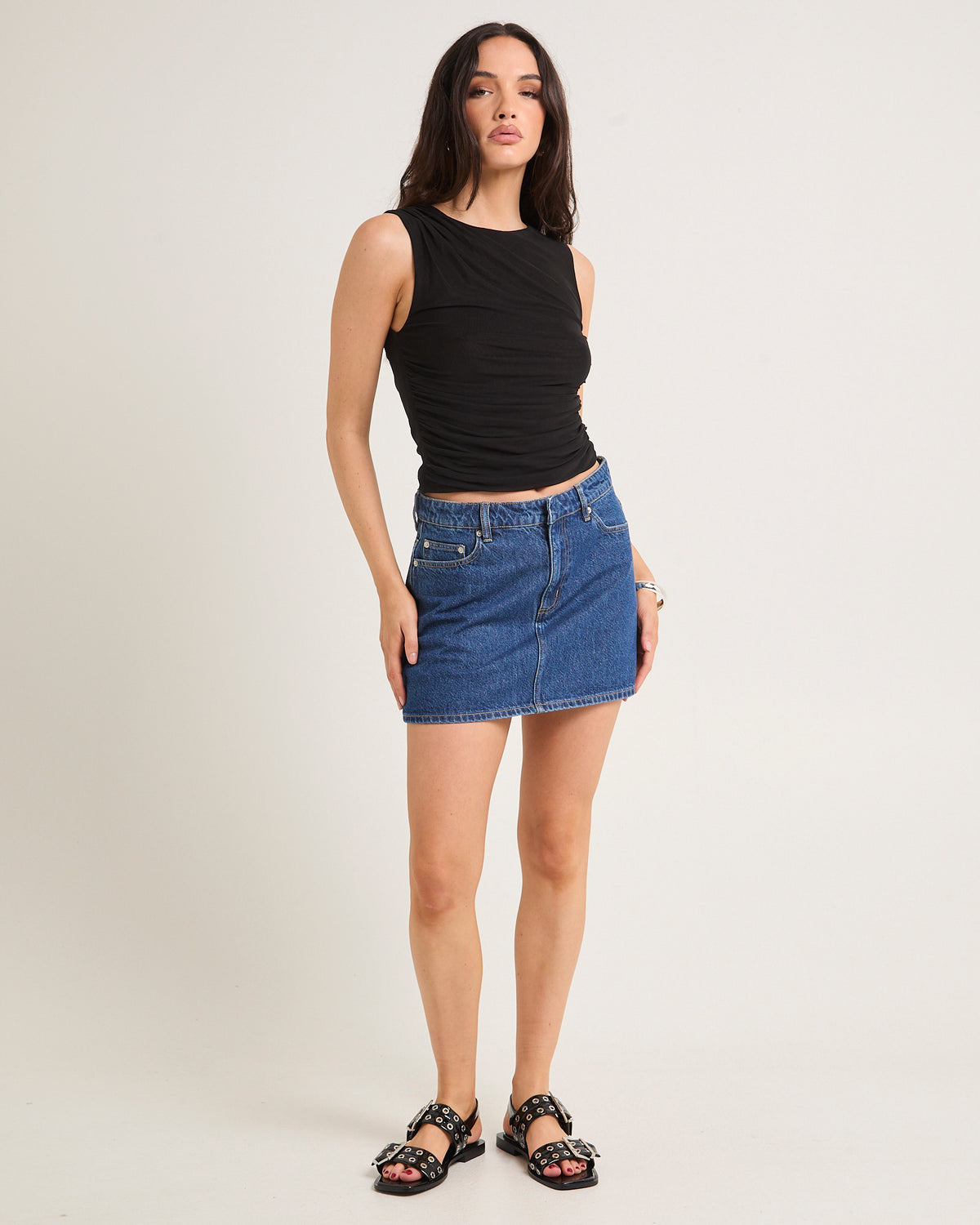 Relaxed Denim Mini Skirt INDIGO DREAM