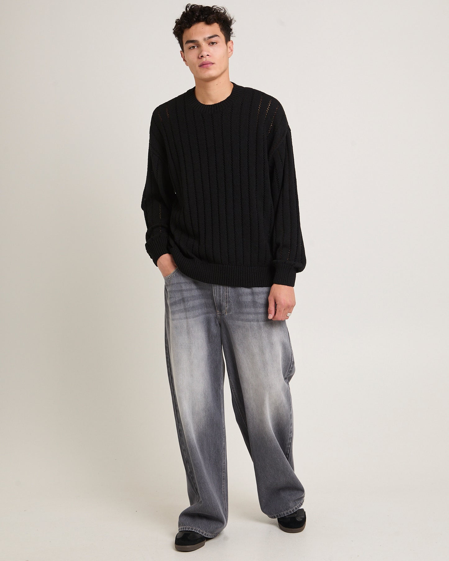 Manual Knit Crew Jumper