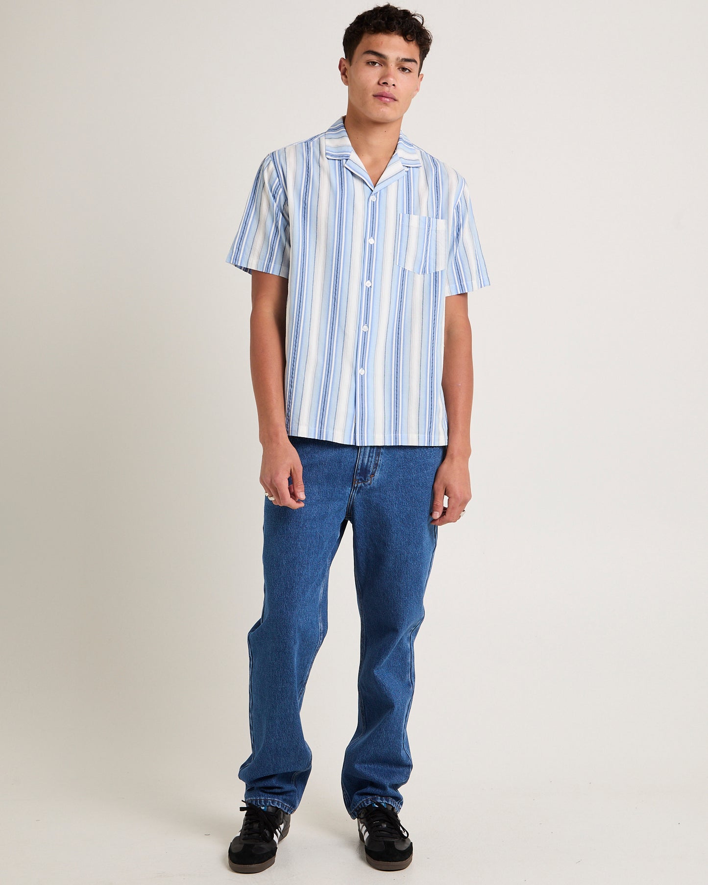 Pinnacle Stripe Short Sleeve Resort Shirt