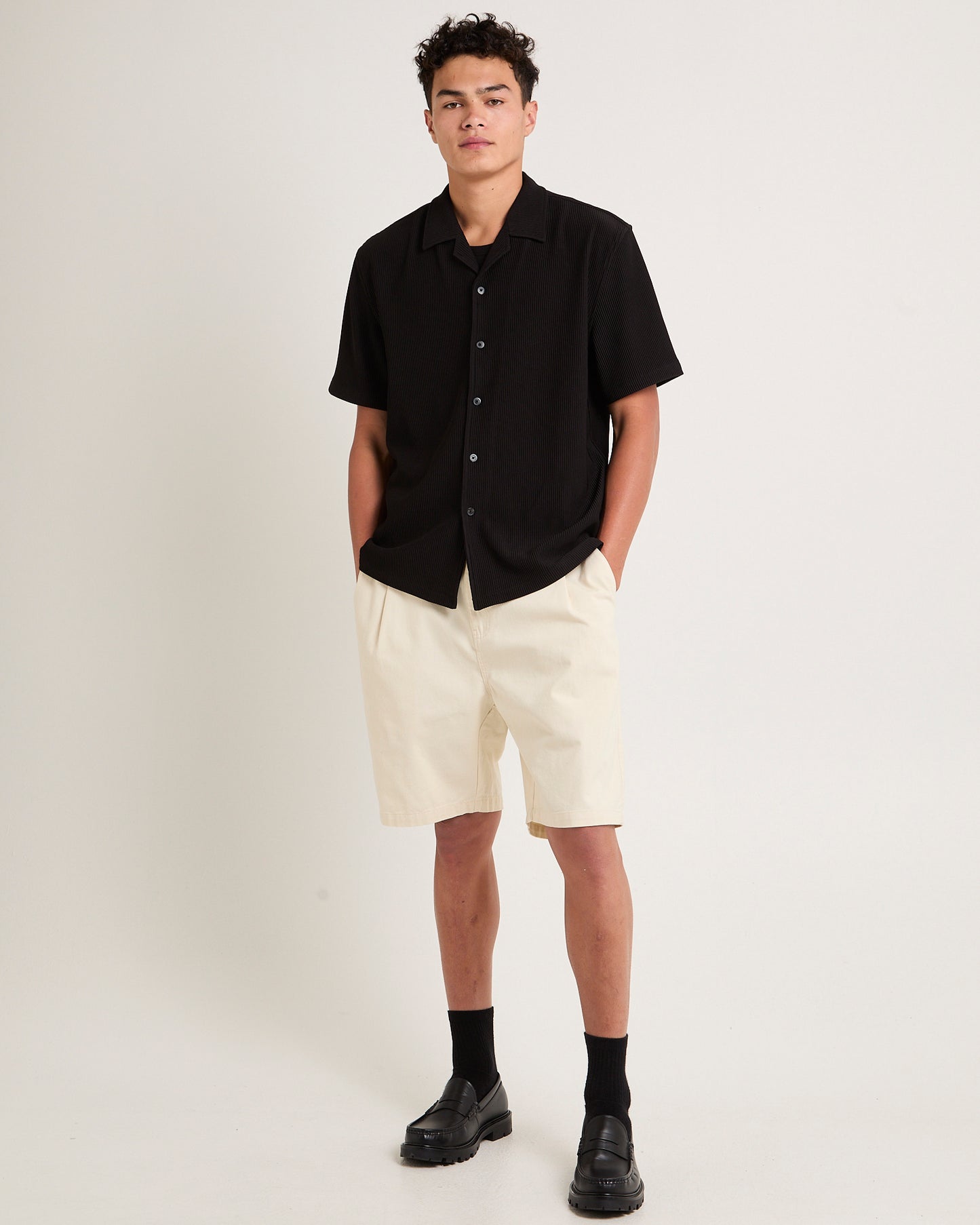 Pleated Resort Short SleeveShirt