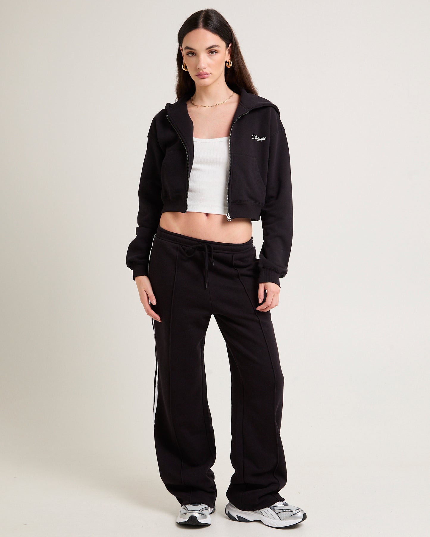 Subtitled Baggy Track Pants