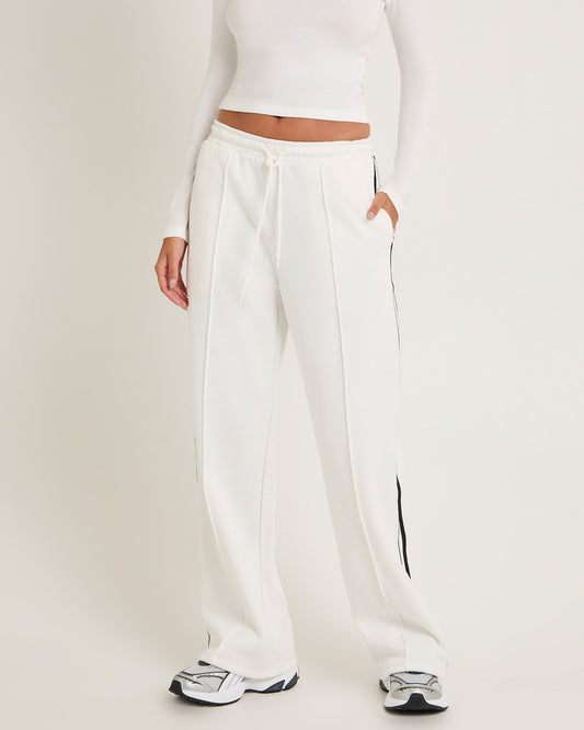 Subtitled Baggy Track Pants OFF WHITE