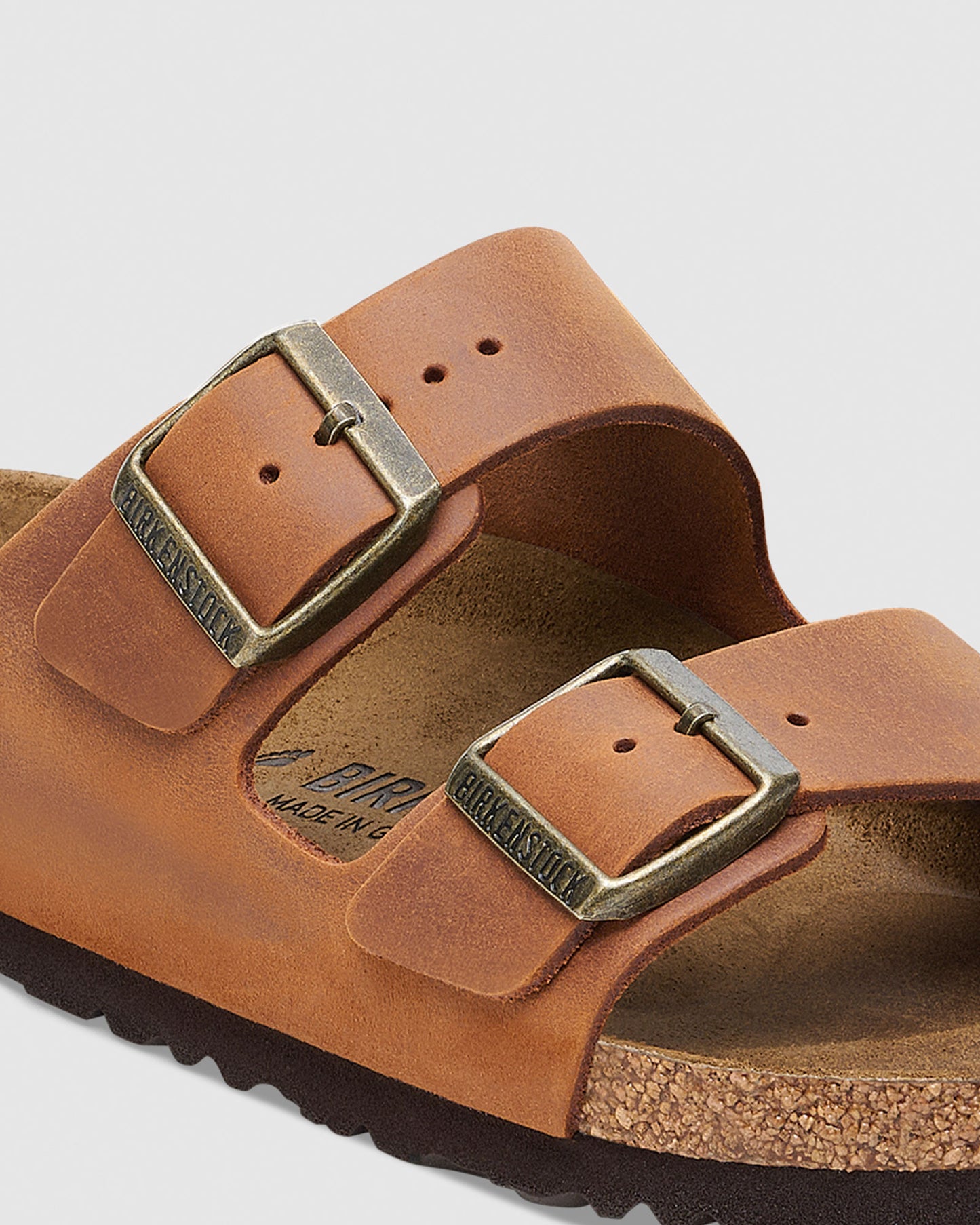 Arizona Oiled Leather Sandals Cognac