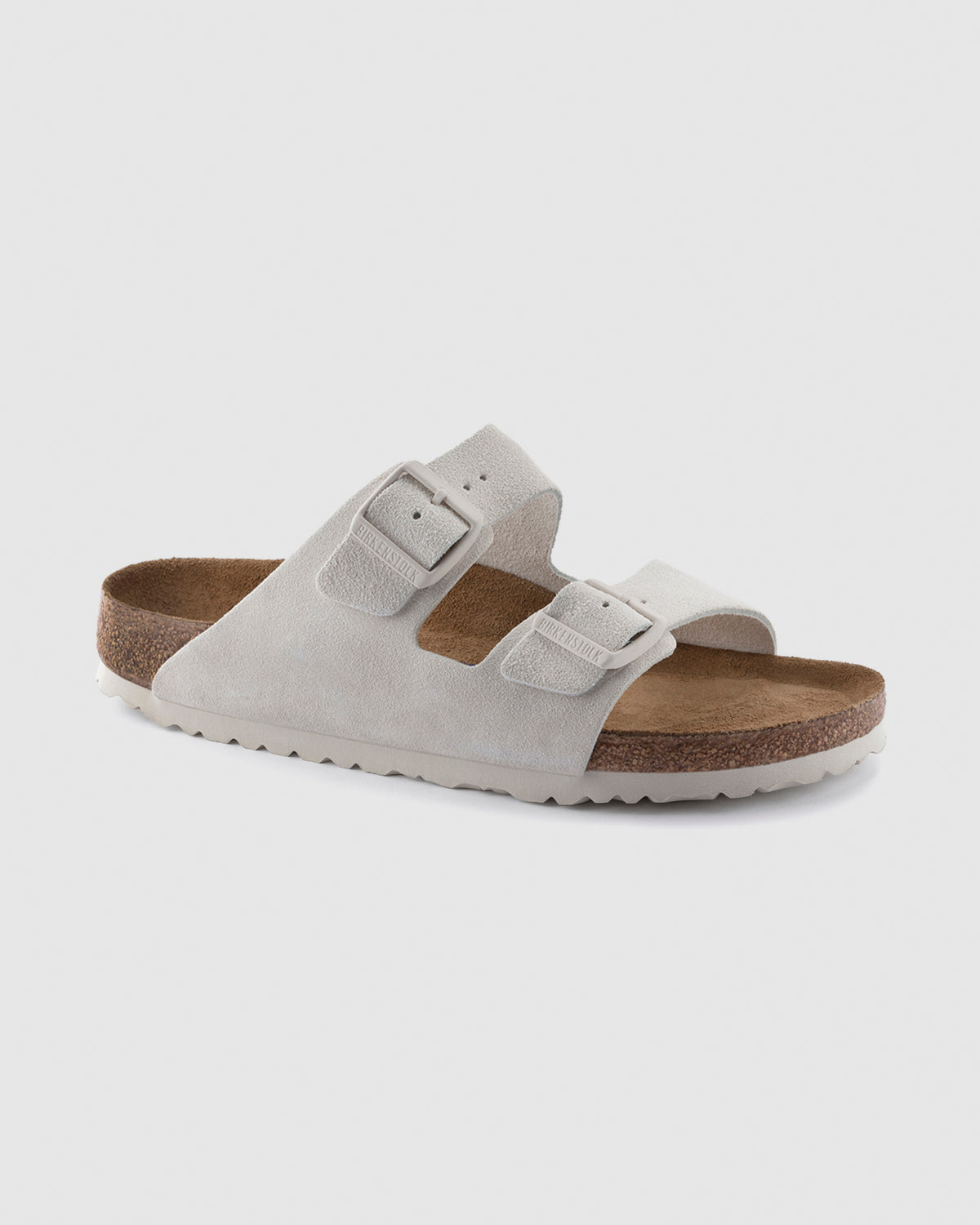 Arizona Soft Footbed Suede Leather Sandals ANTIQUE WHITE