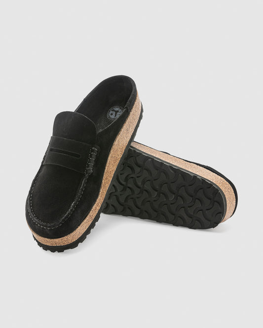 Naples Suede Leather Sandals BLACK