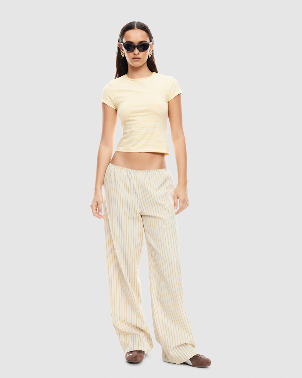Embroidered bloom pants main image 1