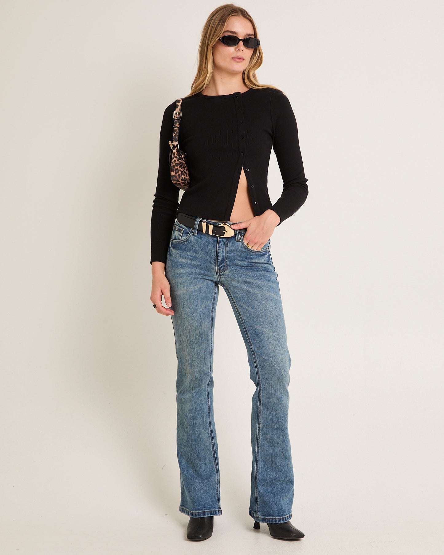 Maddy Button Asymmetric Top